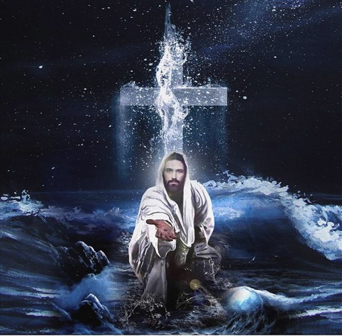 Christ on the sea